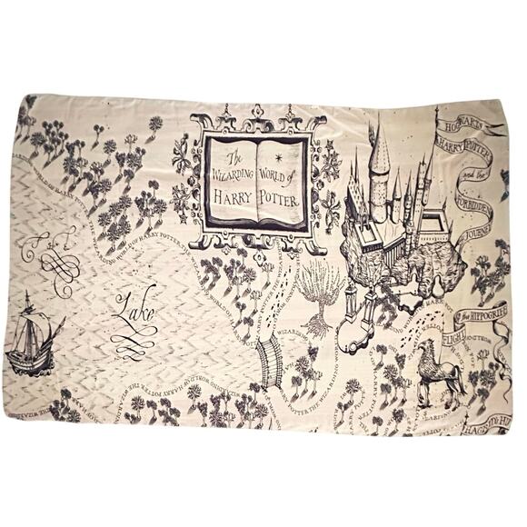Wizarding World of Harry Potter Map Tapestry Scarf Hogwarts Castle 60X40” Magic - Picture 1 of 11